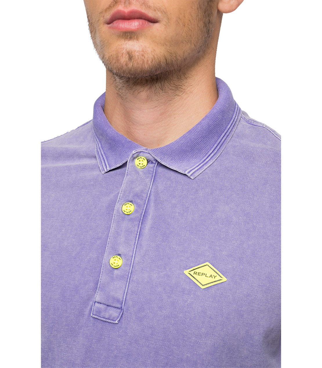 ガーメントダイ コットンピケ ポロシャツ 詳細画像 パープル 5